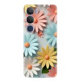 Kılıfland Vivo Y19S ile Uyumlu Kılıf, Boutique Baskılı, Renkli Çiçekler Desen