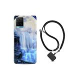 kilifland Vivo Y21s ile Uyumlu Kılıf Desenli Silikon Boyun Askılı Blue Moon 1308