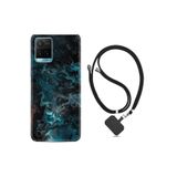 kilifland Vivo Y21s ile Uyumlu Kılıf Desenli Silikon Boyun Askılı Colorful Abstract 1384