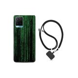 kilifland Vivo Y21s ile Uyumlu Kılıf Desenli Silikon Boyun Askılı Matrix 1321