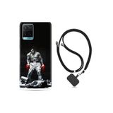 kilifland Vivo Y21s ile Uyumlu Kılıf Desenli Silikon Boyun Askılı Moon Baloon 1369
