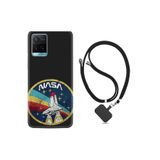 kilifland Vivo Y21s ile Uyumlu Kılıf Desenli Silikon Boyun Askılı Nasa 1326