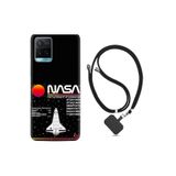 kilifland Vivo Y21s ile Uyumlu Kılıf Desenli Silikon Boyun Askılı Nasa 2 1407