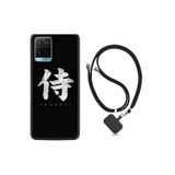 kilifland Vivo Y21s ile Uyumlu Kılıf Desenli Silikon Boyun Askılı Samurai 1340