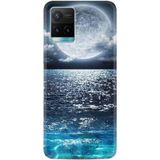 Kılıfland Vivo Y21S ile Uyumlu Kılıf, Resimli Desenli Baskılı Silikon, Great Moon, Mavi