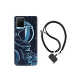 kilifland Vivo Y21s ile Uyumlu Kılıf Resimli Desenli Silikon Boyun Askılı Astro 1870