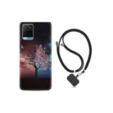 kilifland Vivo Y21s ile Uyumlu Kılıf Resimli Desenli Silikon Boyun Askılı Heaven Tree 1859