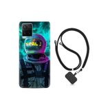 kilifland Vivo Y21s ile Uyumlu Kılıf Resimli Desenli Silikon Boyun Askılı Space 1854