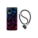 kilifland Vivo Y21s ile Uyumlu Kılıf Silikon Desen Boyun Askılı Color Bubles 1697