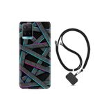 kilifland Vivo Y21s ile Uyumlu Kılıf Silikon Desen Boyun Askılı Gri Zigzag 1706