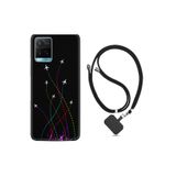 kilifland Vivo Y21s ile Uyumlu Kılıf Silikon Desen Boyun Askılı Line Planet 1736