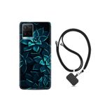 kilifland Vivo Y21s ile Uyumlu Kılıf Silikon Desen Boyun Askılı Mistik Çiçekler 1650