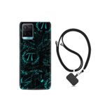 kilifland Vivo Y21s ile Uyumlu Kılıf Silikon Desen Boyun Askılı Pi 1701