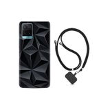 kilifland Vivo Y21s ile Uyumlu Kılıf Silikon Desen Boyun Askılı Prizmalar 1782