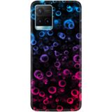 Kılıfland Vivo Y21s ile Uyumlu Silikon Kılıf, Desen Özel Seri Color Bubbles, Renkli
