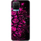 Kılıfland Vivo Y21s ile Uyumlu Silikon Kılıf, Desen Özel Seri, Purple Knife, Siyah