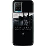 Kılıfland Vivo Y21s ile Uyumlu Silikon Kılıf, New York Tasarımı, Siyah