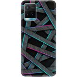 Kılıfland Vivo Y21s ile Uyumlu Silikon Kılıf, Zigzag Desen, Gri