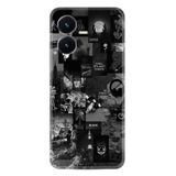 Kılıfland Vivo Y22s Telefon Kılıfı, Desenli, Siyah