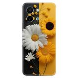 Kılıfland Vivo Y28 ile Uyumlu Kılıf, Boutique Baskılı, Sarı Beyaz Çiçek Desenli