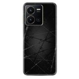 Kılıfland Vivo Y35 ile Uyumlu Silikon Kılıf, Dikenli Tel Desen, Siyah