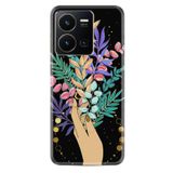 Kılıfland Vivo Y35 ile Uyumlu Telefon Kılıfı, Silikon, Desenli, Siyah