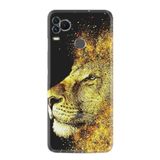Kılıfland X400 Telefon Kılıfı, Resimli Desenli Baskılı Silikon Kılıf, Aslan Motifli, Siyah