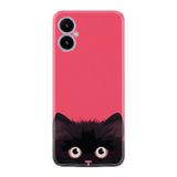 Kılıfland X5 Boutique Baskılı Kedicik Desenli Telefon Kılıfı, Pembe-Siyah