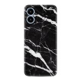 Kılıfland X5 ile Uyumlu Telefon Kılıfı, Mermer Desenli, Silikon, Siyah Şerit