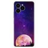 Kılıfland X6 Boutique Baskılı Ay ve Yıldız Desenli Mor Telefon Kılıfı