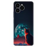 Kılıfland X6 Boutique Baskılı Dalgın Kedi Telefon Kılıfı, Siyah