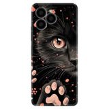 Kılıfland X6 Boutique Baskılı Kara Kedi Desenli Telefon Kılıfı, Siyah