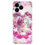 Kılıfland X6 Boutique Baskılı Kedi Desenli Telefon Kılıfı, Pembe