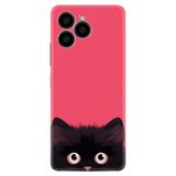 Kılıfland X6 Boutique Baskılı Kedicik Desenli Telefon Kılıfı, Pembe-Siyah