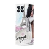 Kılıfland X600 Telefon Kılıfı, Silikon, Bonjour Paris Desenli, Beyaz