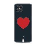 Kılıfland X600 Telefon Kılıfı, Silikon, Kalp Desenli, Siyah