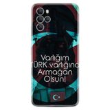 Kılıfland X700 Telefon Kılıfı, Resimli Desenli Baskılı Silikon Kılıf, Turkuaz-Bordo