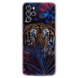 Kılıfland X700 Telefon Kılıfı, Silikon, Resimli Desenli Baskılı, Kaplan Çiçek, Çok Renkli