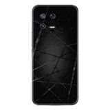 Kılıfland Xiaomi 13 ile Uyumlu Silikon Kılıf, Dikenli Tel Desen, Siyah