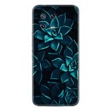 Kılıfland Xiaomi 13 ile Uyumlu Silikon Kılıf, Mistik Çiçekler Desen, Turkuaz