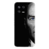 Kılıfland Xiaomi 13 ile Uyumlu Silikon Kılıf, Resimli Desenli Baskılı, Atatürk Portre, Siyah