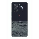 Kılıfland Xiaomi 13T ve Xiaomi 13T Pro ile Uyumlu Silikon Kılıf, Astronot Red Balon Desen, Siyah