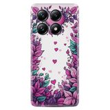 Kılıfland Xiaomi 14T Pro Kılıf, Boutique Baskılı, Kalpler ve Çiçek Deseni, Renk9