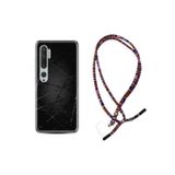 kilifland Xiaomi Mi Note 10 ile Uyumlu Kılıf Rasta Ipli Boyun Askılı Desenli Silikon Dikenli Tel 1779