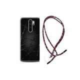 kilifland Xiaomi Note 8 Pro ile Uyumlu Kılıf Rasta Ipli Boyun Askılı Desenli Silikon Dikenli Tel 1779