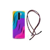 kilifland Xiaomi Note 8 Pro ile Uyumlu Kılıf Rasta Ipli Boyun Askılı Desenli Silikon Renk Cümbüşü 1631
