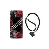 kilifland Xiaomi Poco M4 Pro ile Uyumlu Kılıf Ipli Boyun Askılı Desenli Silikon Flowers Line 1732