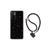 kilifland Xiaomi Poco M4 Pro ile Uyumlu Kılıf Ipli Boyun Askılı Desenli Silikon Puantiye Ve Ay 1726