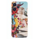 Kılıfland Xiaomi Poco M6 Pro 5G ile Uyumlu Silikon Kılıf, Çiçek Desen, Renkli