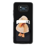 Kılıfland Xiaomi Poco X3 ile Uyumlu Kadın Kılıf, Kartvizitli Kartlıklı, Desenli Silikon, Üzgün Ördek, Siyah